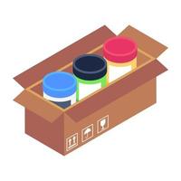 Bottles Carton Delivery vector