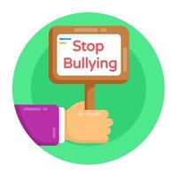 Stop Bullying Placard vector