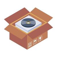 Cd Box Package vector