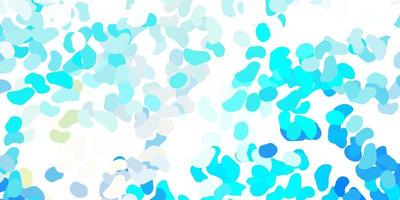 Light blue, yellow vector backdrop with chaotic shapes.