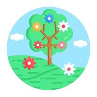 Spring Tree and Plant vector