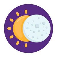 Sun Eclipse Forecast vector