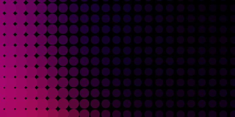 Dark Pink vector background with bubbles.