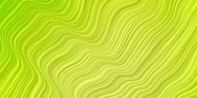 Light Green, Yellow vector template with curves.