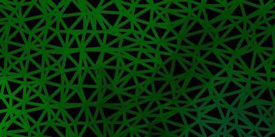 Dark green vector poly triangle texture.