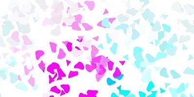 Light pink, blue vector pattern with abstract shapes.