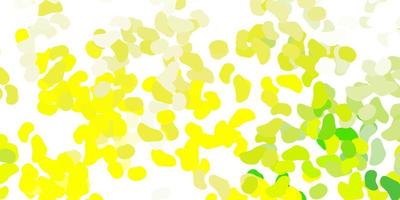 Light green, yellow vector texture with memphis shapes.