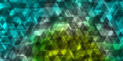Light Blue, Green vector template with lines, triangles.