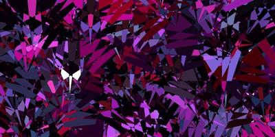 Dark Pink, Green vector background with polygonal forms.