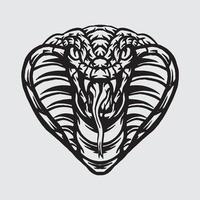 Snake head drawing vector