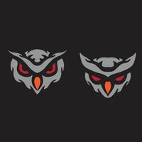 Owl head drawing vector