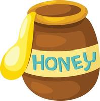Jar with honey isolated illustration vector