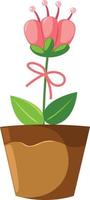 Flower in pot illustration vector