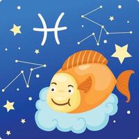 Zodiac signs - Pisces vector