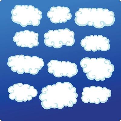 Illustration Clouds Set