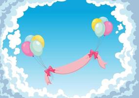 Balloon in the sky texture vector