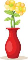 Flower in vase illustration vector