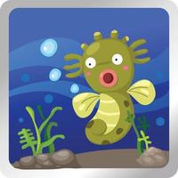 Illustration of a crab underwater background vector