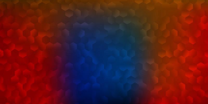 Dark blue, yellow vector cover with simple hexagons.