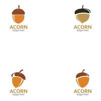 Acorn logo illustration vector template