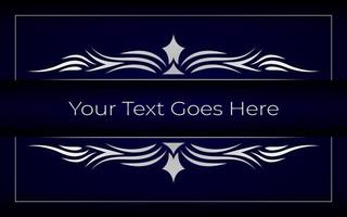 Silver sparkling frame on black background vector