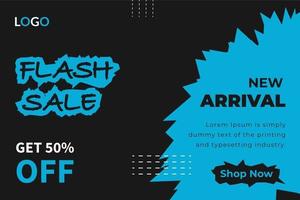 Flash sale web banner template design vector