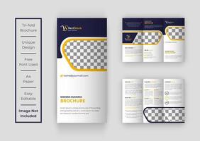 Corporate business tri-fold brochure template vector