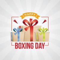 Happy boxing day banner celebration vector