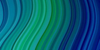 Light Blue, Green vector pattern with curves.