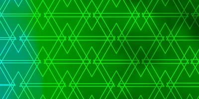 textura de vector verde claro con estilo triangular.