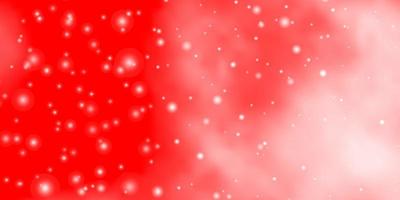 Light Red vector pattern with abstract stars.