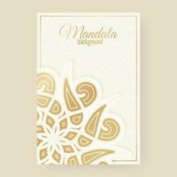 tarjeta de felicitación de lujo estilo mandala vector