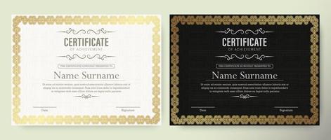 achievement certificate best award diploma design vector