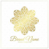 luxury floral ornament logo template vector