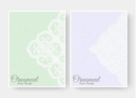 ornament style greeting card with pattern vector