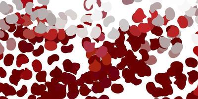 Light red vector background with random forms.