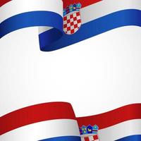 decoración de insignias croatas en blanco vector