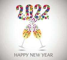 Happy New Year 2022 Lettering . Holiday Vector Illustration.