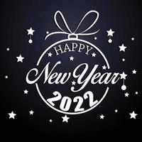 Happy New Year 2022 Lettering . Holiday Vector Illustration.