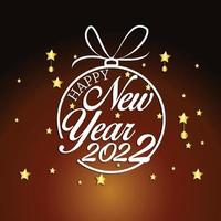 Happy New Year 2022 Lettering . Holiday Vector Illustration.