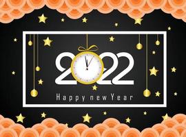 Happy New Year 2022 Lettering . Holiday Vector Illustration.