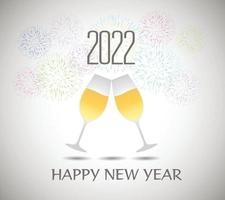 Happy New Year 2022 Lettering . Holiday Vector Illustration.