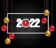 Happy New Year 2022 Lettering . Holiday Vector Illustration.