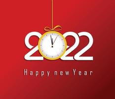 Happy New Year 2022 Lettering . Holiday Vector Illustration.