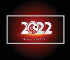 Happy New Year 2022 Lettering . Holiday Vector Illustration.