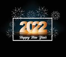 Happy New Year 2022 Lettering . Holiday Vector Illustration.