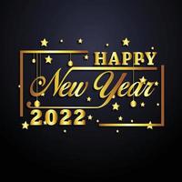 Happy New Year 2022 Lettering . Holiday Vector Illustration.