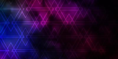 Dark Multicolor vector template with crystals, triangles.