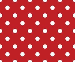 Vintage polka dots white and red pattern, colorful background vector