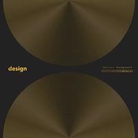 Concentric circle element. Gold luxurious color ring. Gold sound wave vector